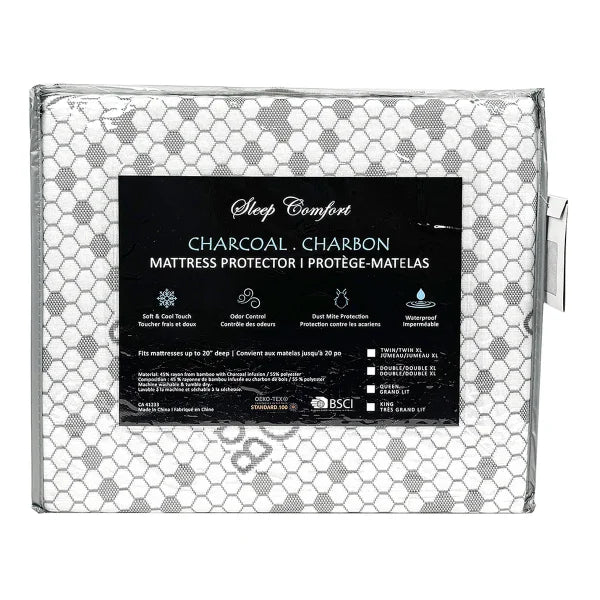 Cotton House Charcoal Infused Waterproof Mattress Protector