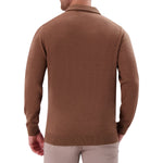 Modern English Men's Long Sleeve Merino Wool Polo Sweater