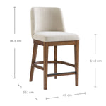 Pike and Main Ivy Fabric Counter Stool, 2-pack