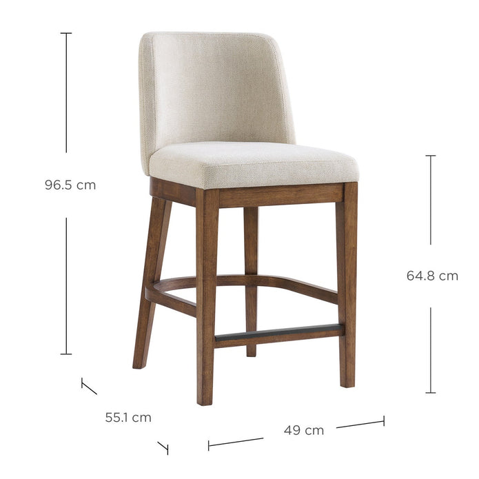 Pike and Main Ivy Fabric Counter Stool, 2-pack