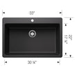 Blanco Liven 33 in. Dual Mount SILGRANIT Kitchen Sink