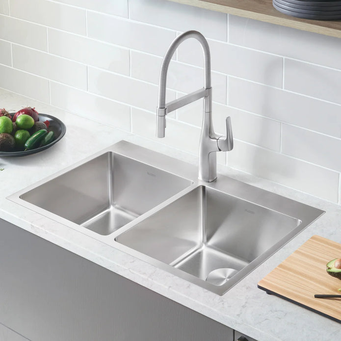 Blanco Quatrus R15 31.5 in. Dual Mount Stainless Steel Kitchen Sink