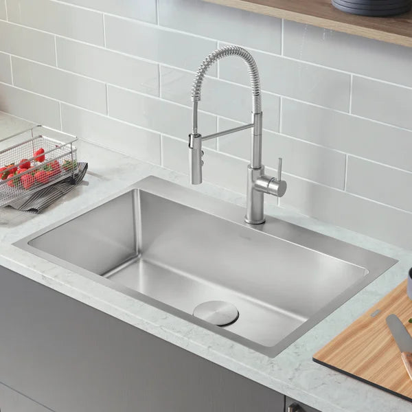 Blanco Quatrus R15 31.5 in. Dual Mount Stainless Steel Kitchen Sink