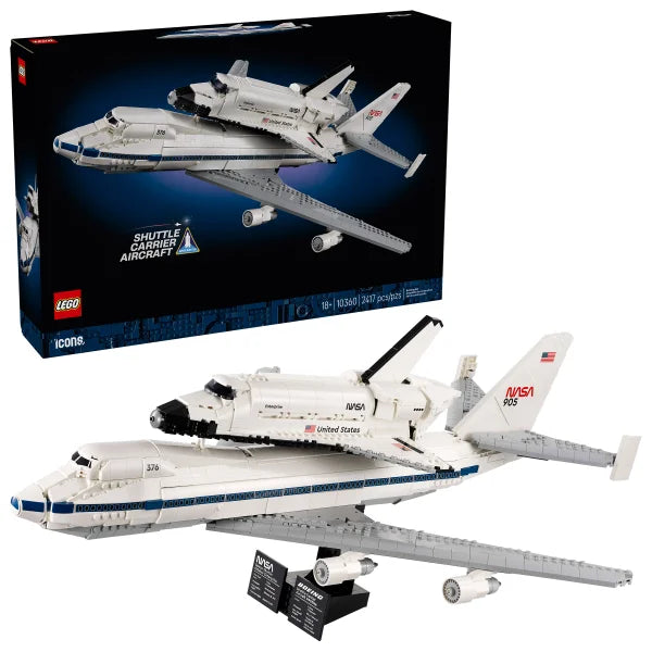 LEGO Icons Shuttle Carrier Aircraft 10360 with Bonus LEGO Creator 3 in 1 Space Astronaut Toy Set, Science Toy 31152