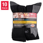Dickies Men’s Dri-Tech Crew Socks, 10-pair