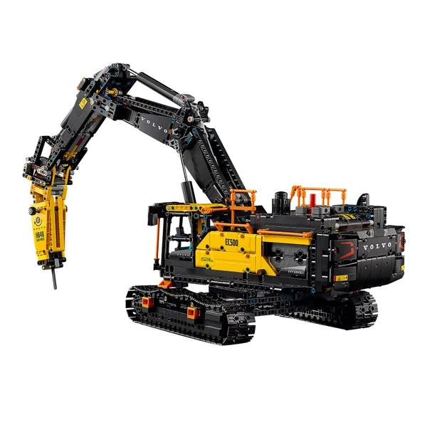 LEGO Technic Volvo EC500 Hybrid Excavator 42215 with bonus LEGO City Yellow Mobile Construction Crane Toy Set 60409