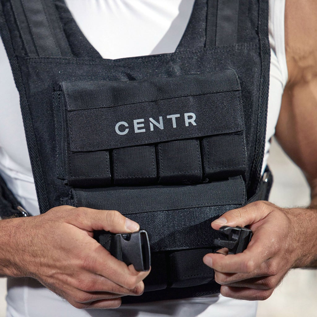 Centr 20 LB Weighted Vest, Adjustable Weight and Fit, with 3-Month Centr Membership
