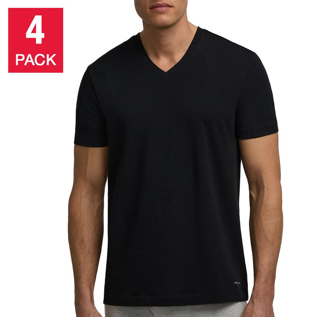 Kenneth Cole Men's V-Neck T-Shirt 4-pack - Black