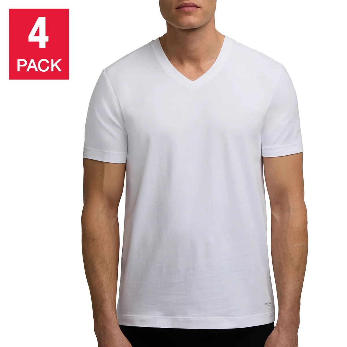 Kenneth Cole Men's V-Neck T-Shirt 4-pack