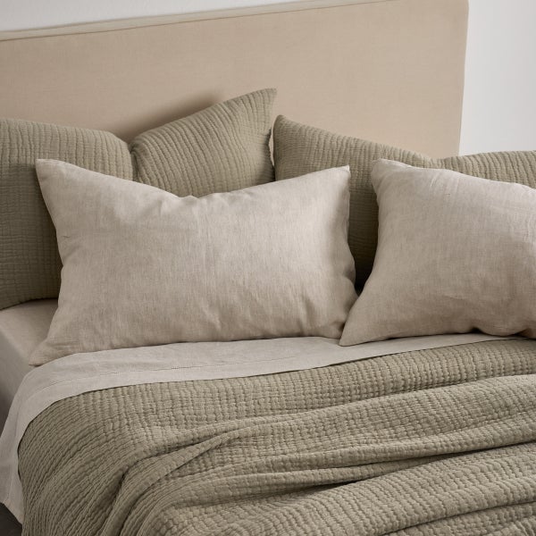 House & Home by Lynda Reeves European Collection - Layered Muslin Blanket & Shams Set