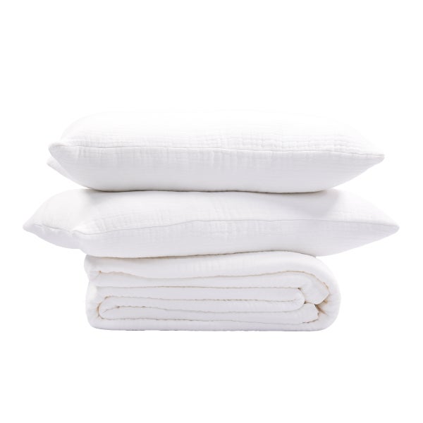 House & Home by Lynda Reeves European Collection - Layered Muslin Blanket & Shams Set