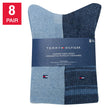 Tommy Hilfiger Men’s Crew Socks, 8 pair