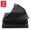 Stinson Extra Heavy-Duty Black Tarp, 2-pack