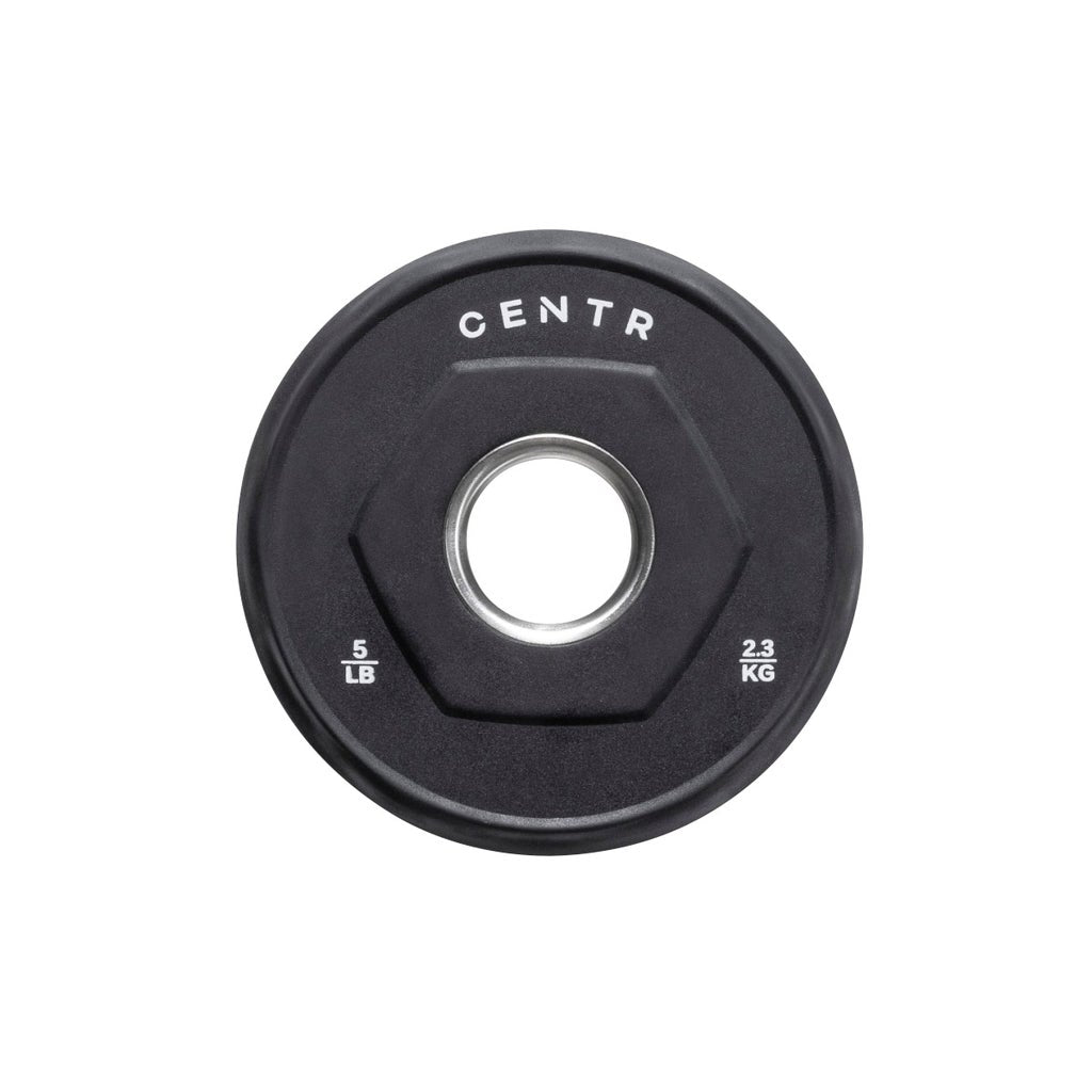 Centr 300 lb. Rubber Olympic Weight Set with 7’ Olympic bar and 3 Months Centr App