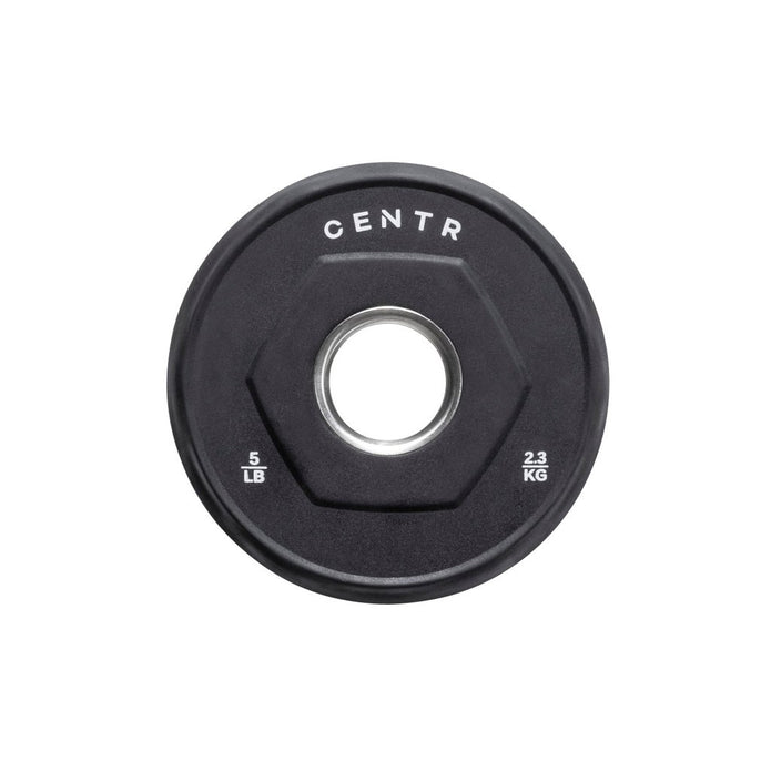 Centr 300 lb. Rubber Olympic Weight Set with 7’ Olympic bar and 3 Months Centr App