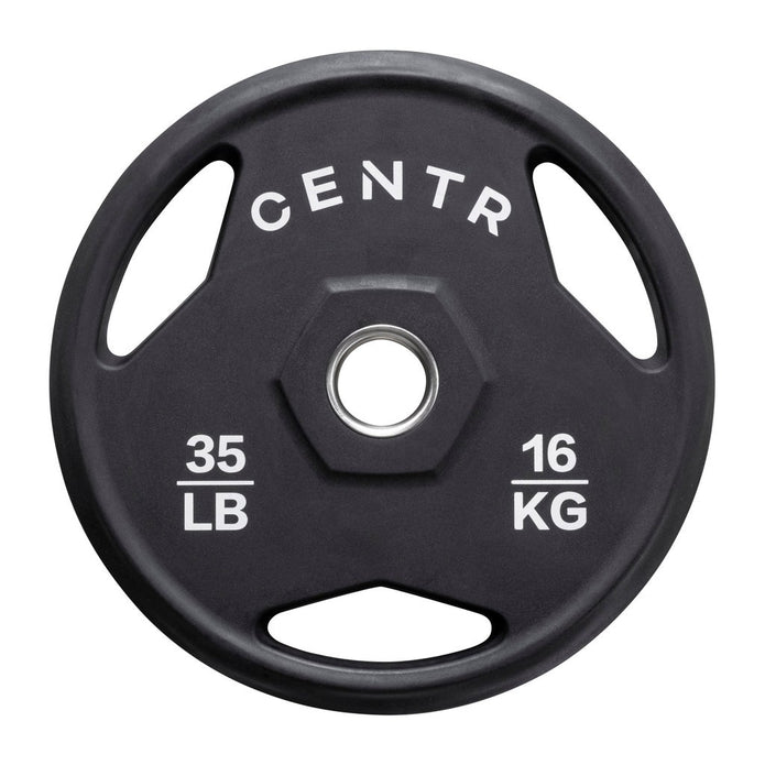 Centr 300 lb. Rubber Olympic Weight Set with 7’ Olympic bar and 3 Months Centr App