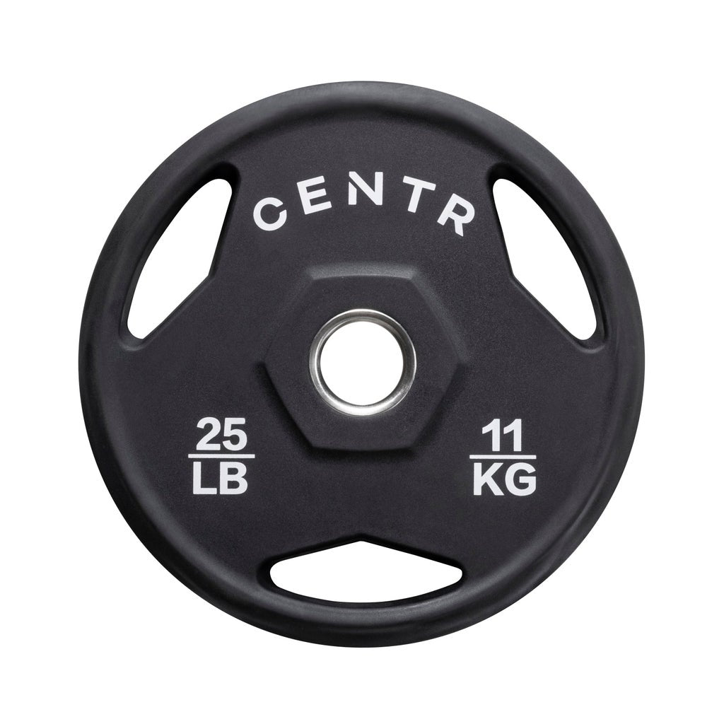 Centr 300 lb. Rubber Olympic Weight Set with 7’ Olympic bar and 3 Months Centr App