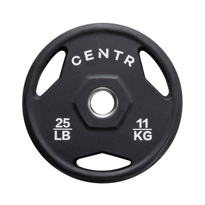 Centr 300 lb. Rubber Olympic Weight Set with 7’ Olympic bar and 3 Months Centr App