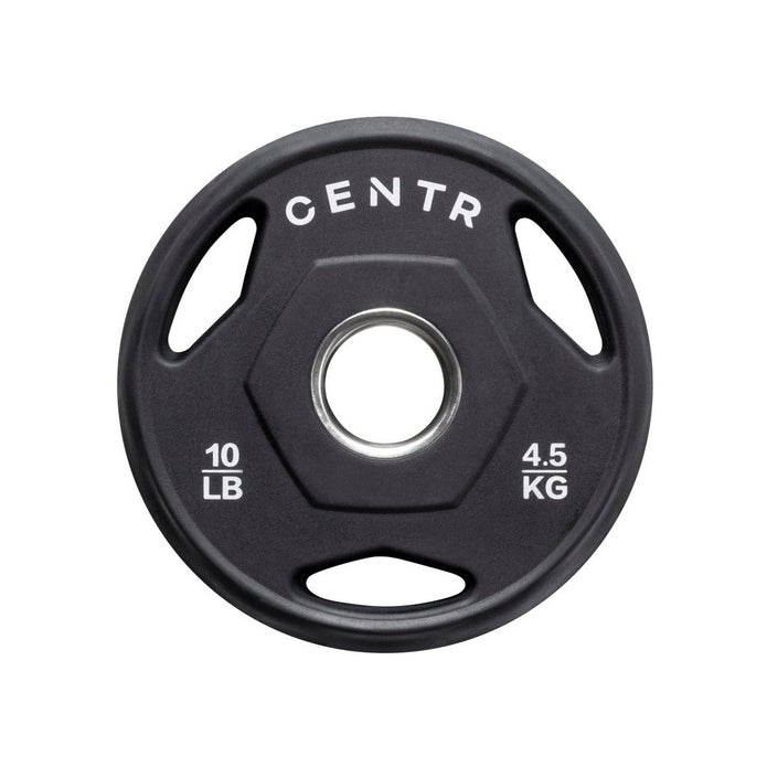 Centr 300 lb. Rubber Olympic Weight Set with 7’ Olympic bar and 3 Months Centr App