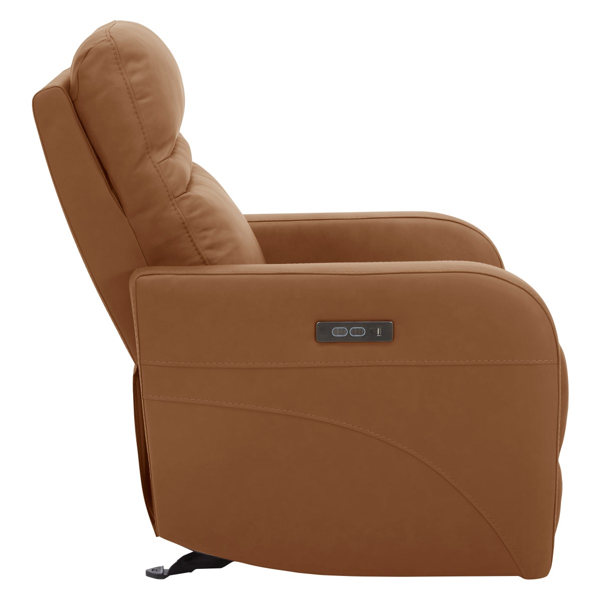 Gilman Creek Aldryn Top-grain Leather Glider Power Recliner, Brown