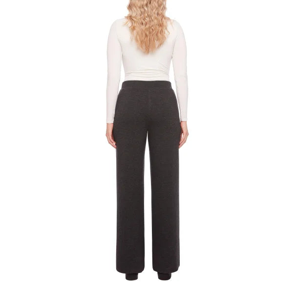 S.C. & CO. Women’s Stretch Knit Jacquard Pull-on Wide Leg Pant with Tummy Control