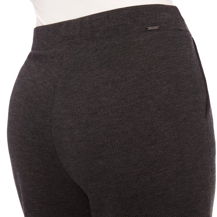 S.C. & CO. Women’s Stretch Knit Jacquard Pull-on Wide Leg Pant with Tummy Control