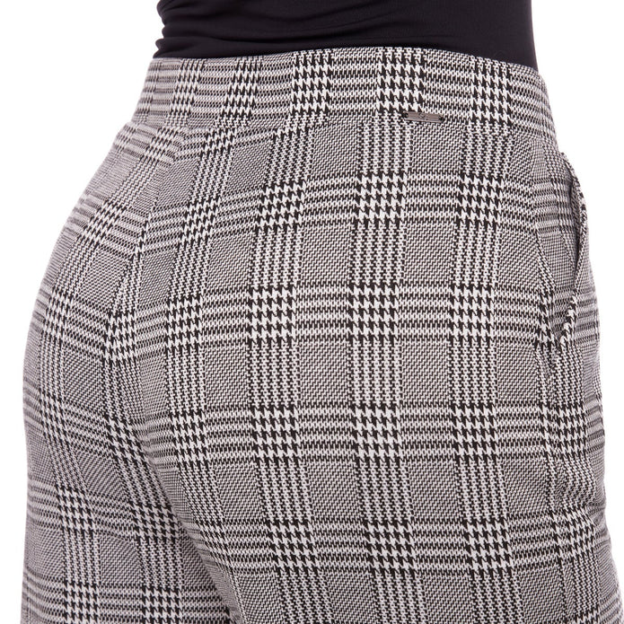 S.C. & CO. Women’s Stretch Knit Jacquard Pull-on Wide Leg Pant with Tummy Control