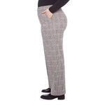 S.C. & CO. Women’s Stretch Knit Jacquard Pull-on Wide Leg Pant with Tummy Control