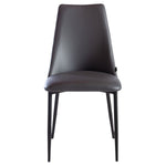 Flore Grey Dining Chair with Black Metal Frame, 2-pack, Made in Italy