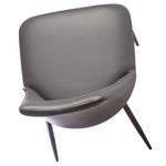 Flore Grey Dining Chair with Black Metal Frame, 2-pack, Made in Italy