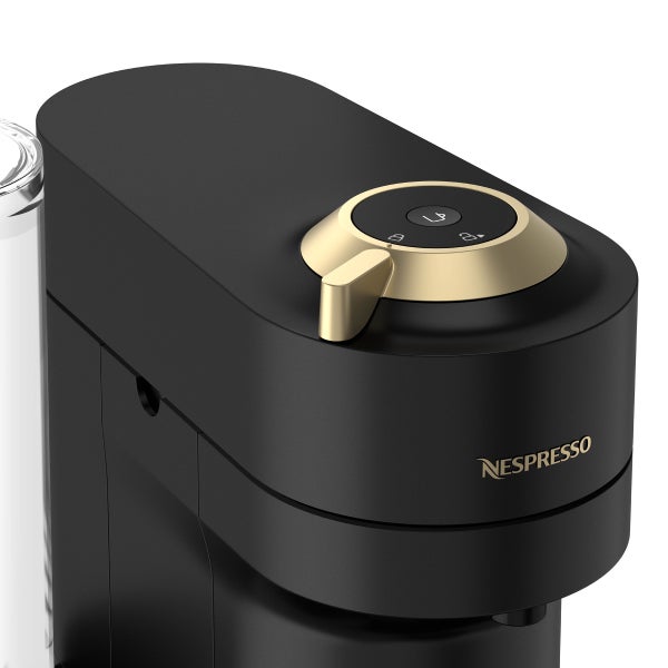 Nespresso Vertuo Pop+ Deluxe Coffee and Espresso Machine by Breville with Aeroccino, Matte Black and Gold