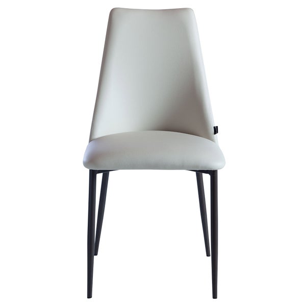 Flore Beige Dining Chair with Brown Metal Frame, 2-pack, Made in Italy