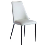 Flore Beige Dining Chair with Brown Metal Frame, 2-pack, Made in Italy