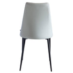 Flore Beige Dining Chair with Brown Metal Frame, 2-pack, Made in Italy