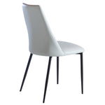 Flore Beige Dining Chair with Brown Metal Frame, 2-pack, Made in Italy