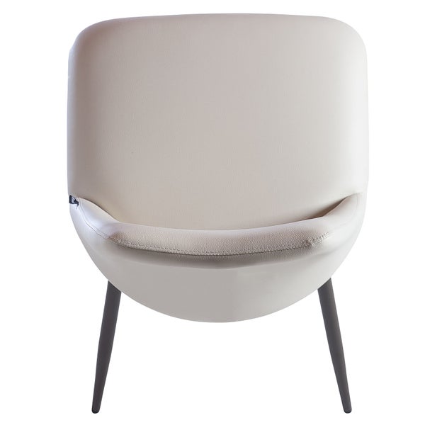 Flore Beige Dining Chair with Brown Metal Frame, 2-pack, Made in Italy