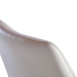 Flore Beige Dining Chair with Brown Metal Frame, 2-pack, Made in Italy