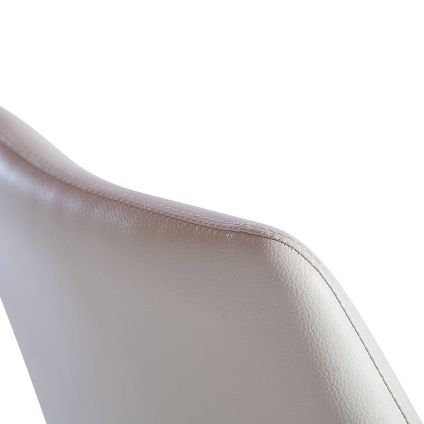 Flore Beige Dining Chair with Brown Metal Frame, 2-pack, Made in Italy