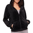 Aurum Women’s Double Sided Velour Hoodie - Black