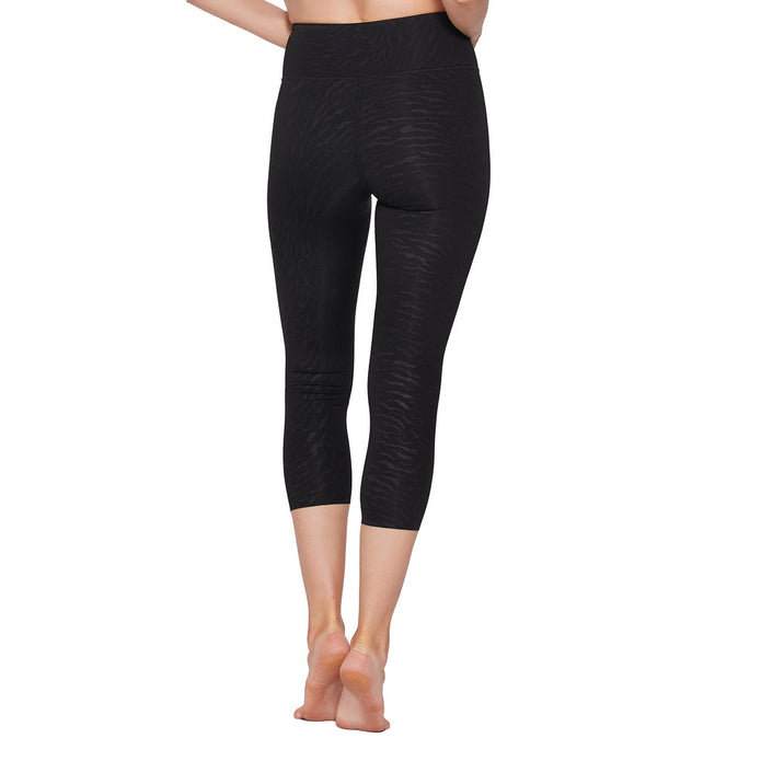 Aurum Women's Embossed Compression 3/4 Length Leggings