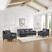 Prospera Home West Park Top-grain Leather Sofa and 2 Chairs