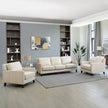Prospera Home West Park Top-grain Leather Sofa and 2 Chairs