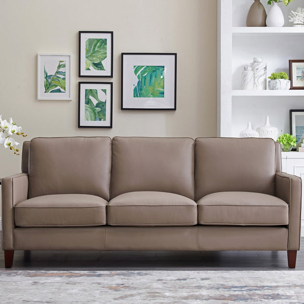 Prospera Home West Park Top-grain Leather Sofa and 2 Chairs