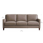 Prospera Home West Park Top-grain Leather Sofa and 2 Chairs