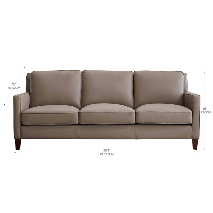 Prospera Home West Park Top-grain Leather Sofa and 2 Chairs