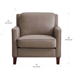 Prospera Home West Park Top-grain Leather Sofa and 2 Chairs