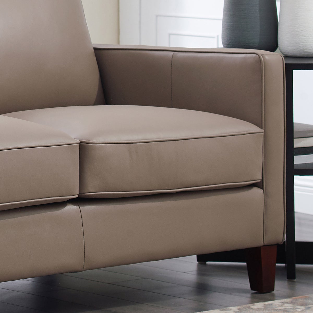 Prospera Home West Park Top-grain Leather Sofa and 2 Chairs