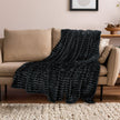 Wide Ribbed Flannel Blanket