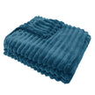 Wide Ribbed Flannel Blanket