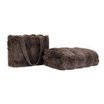 Life Comfort Fur Tote Bag & Travel Blanket Set